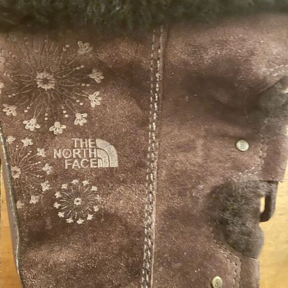 Northface Abby III brown suede leather shearling women’s boots size 7 - Picture 10 of 10